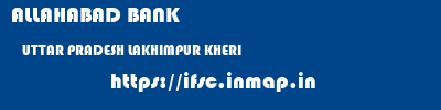 ALLAHABAD BANK  UTTAR PRADESH LAKHIMPUR KHERI    ifsc code